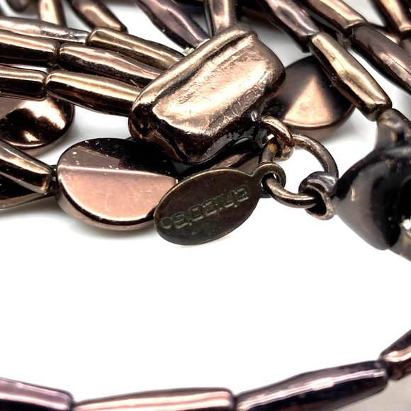 Vintage Chico's Multi Strand Bronze Beaded Necklace - Picture 4 of 4